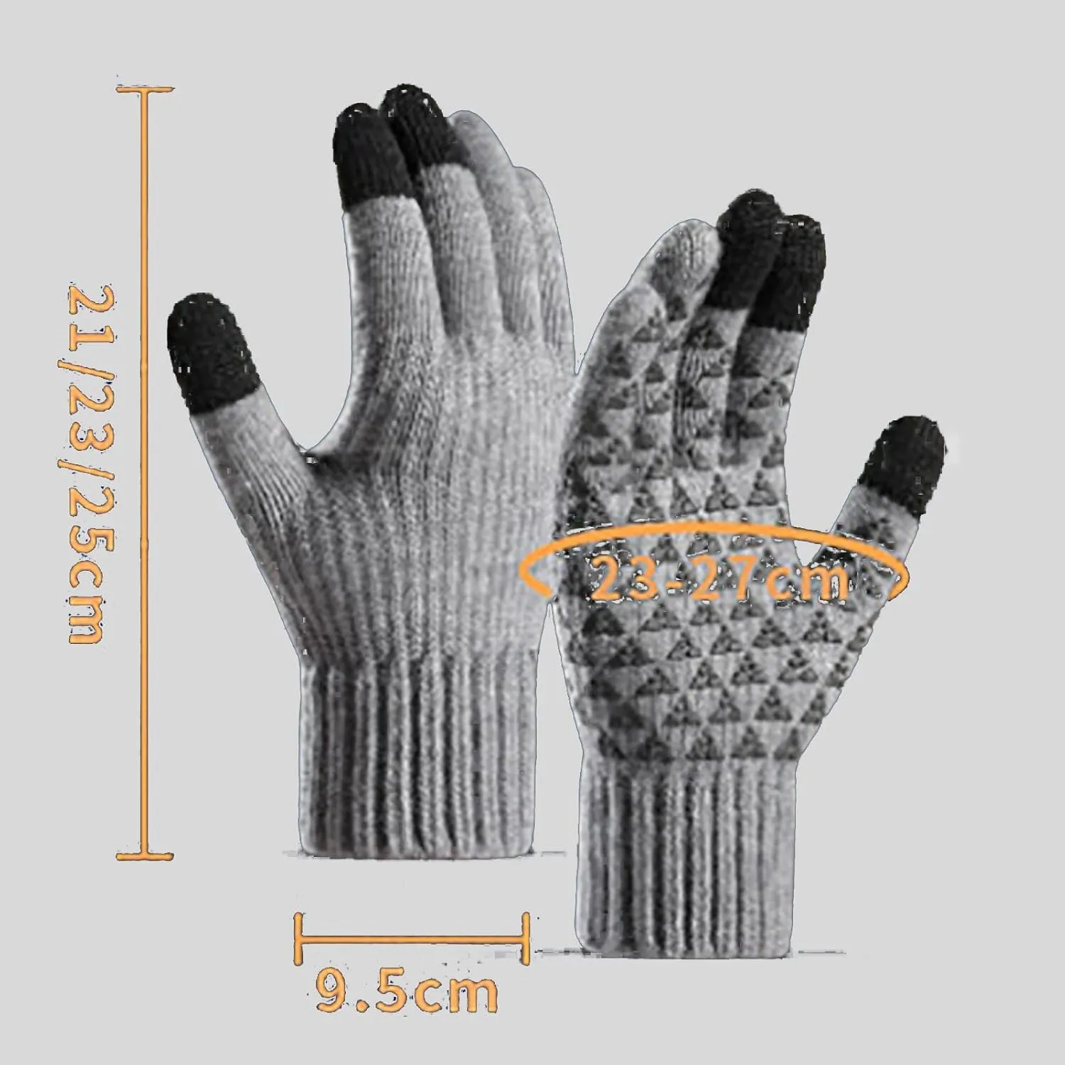 Stretch Knitted Texting Gloves Warm Touchscreen Gloves Windproof Solid Color Mittens For Men and Women