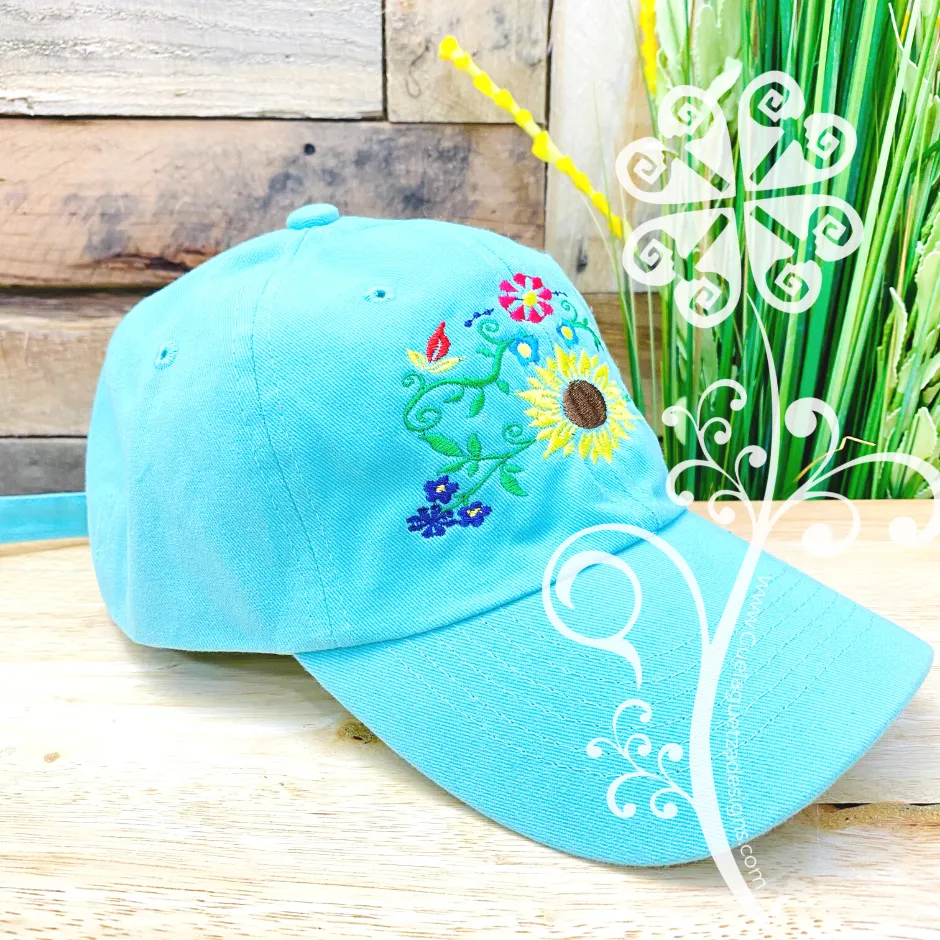 Sunflower Embroider Cap