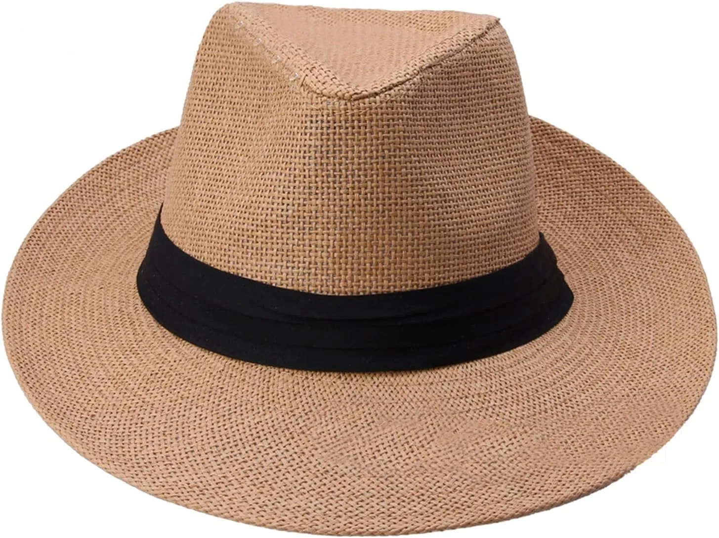 Unisex Fashion Solid Color British Sun Hat Wide Brim Straw Hat Adult Jazz Straw Hat Jazz Hat Raiders Throwback