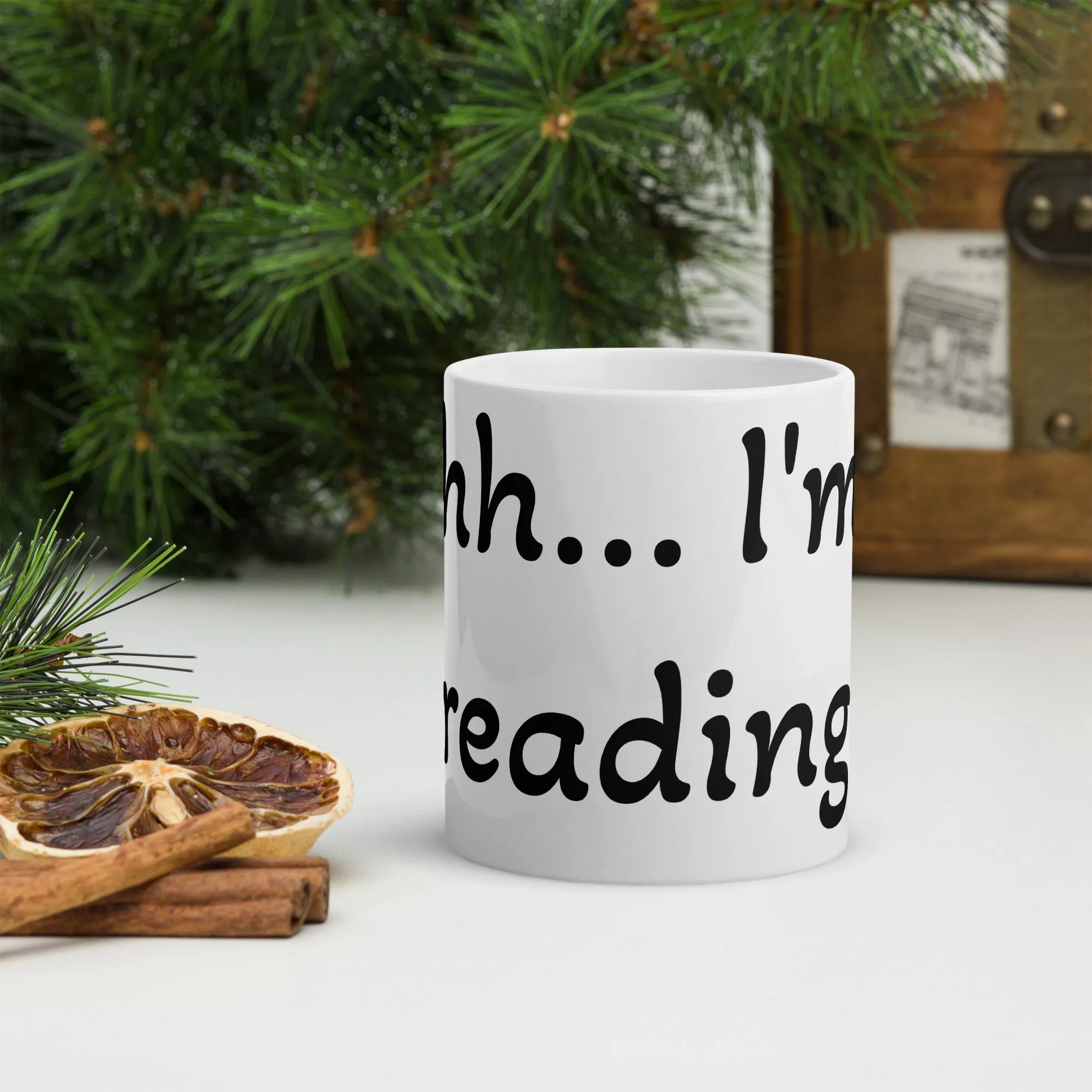 White glossy mug