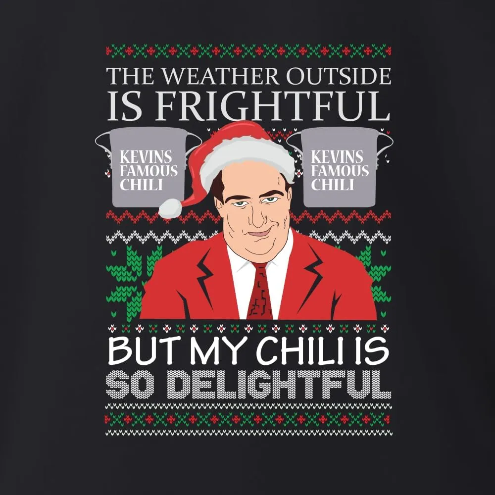 Wild Bobby Kevin's Famous Chili is So Delightful Ugly Christmas Sweater Unisex Crewneck Graphic Sweatshirt